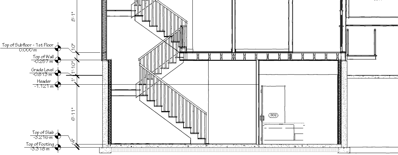 Building Section Through Stair
